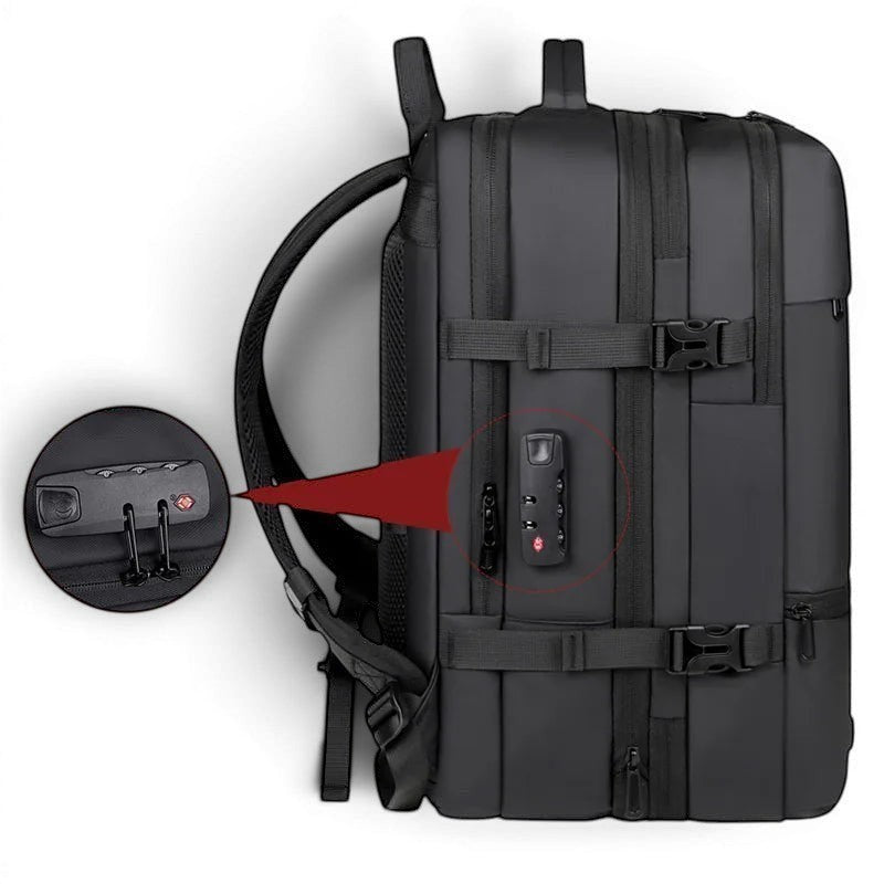 Sac de voyage CABIN noir, compartiment ordinateur 17", fermeture TSA, idéal cabine EasyJet