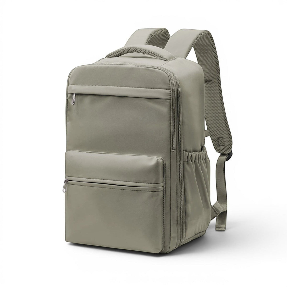 Sac cabine CABYN Porto gris clair, 40x30x20 cm, avec pompe USB intégrée pour compression et multiples poches.