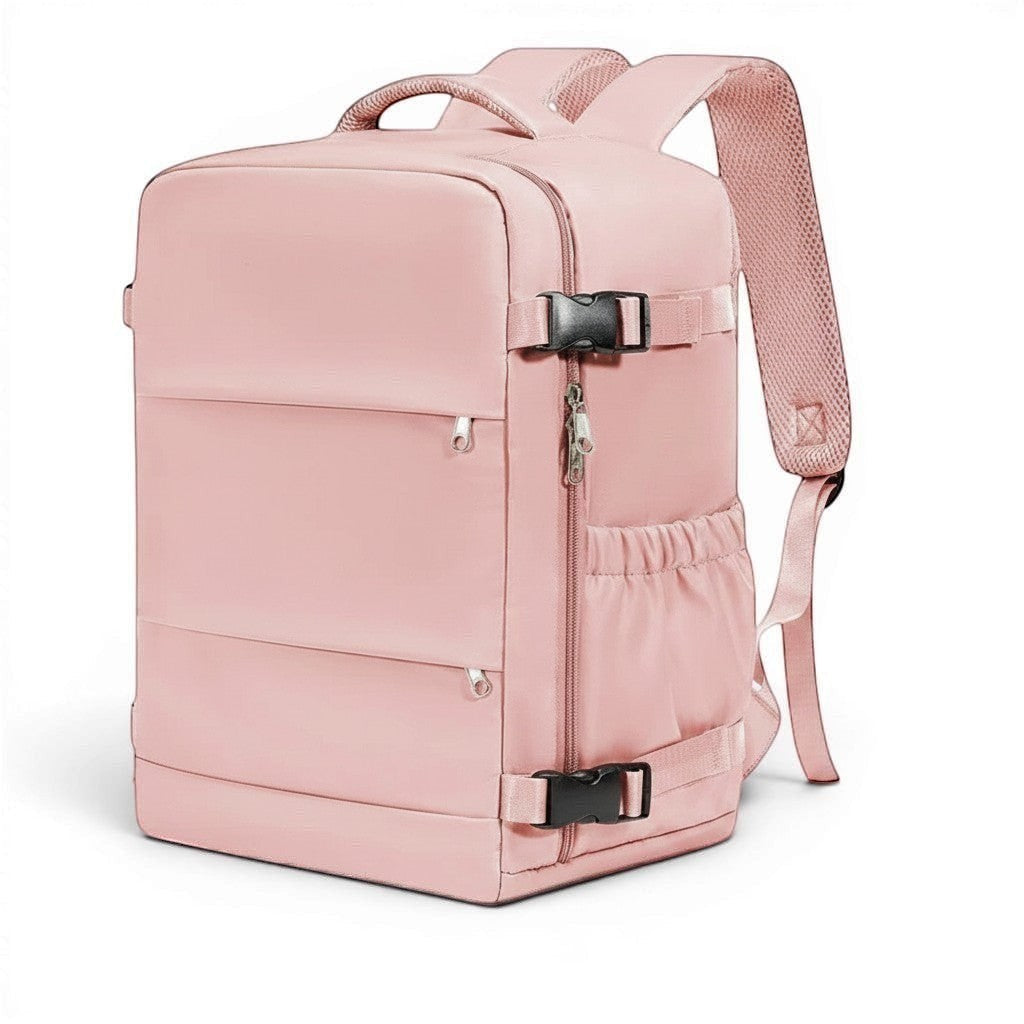 Sac cabine rose CABYN, tissu imperméable, compartiment principal spacieux, bretelles rembourrées, idéal pour le voyage.