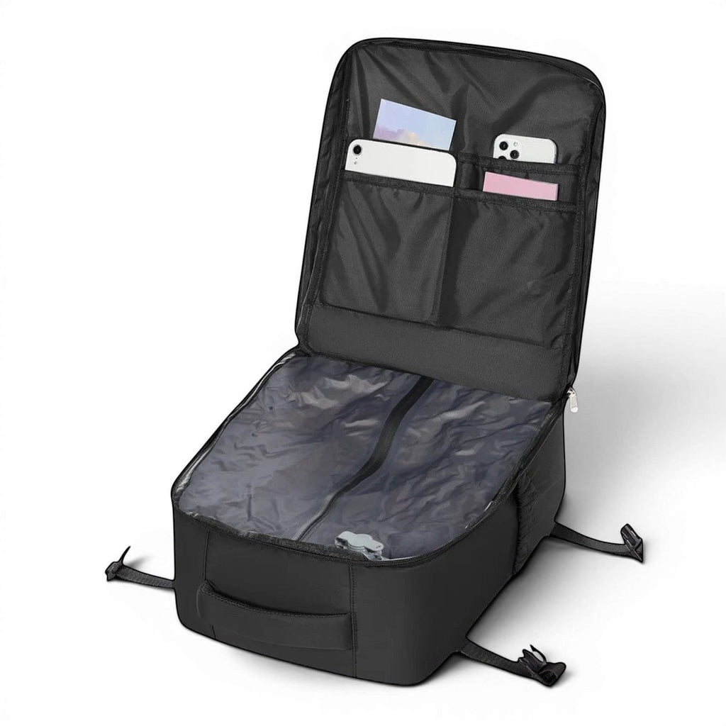 Sac cabine noir CABYN, compartiment principal spacieux, poches intérieures pour téléphone et carte, idéal pour voyage.
