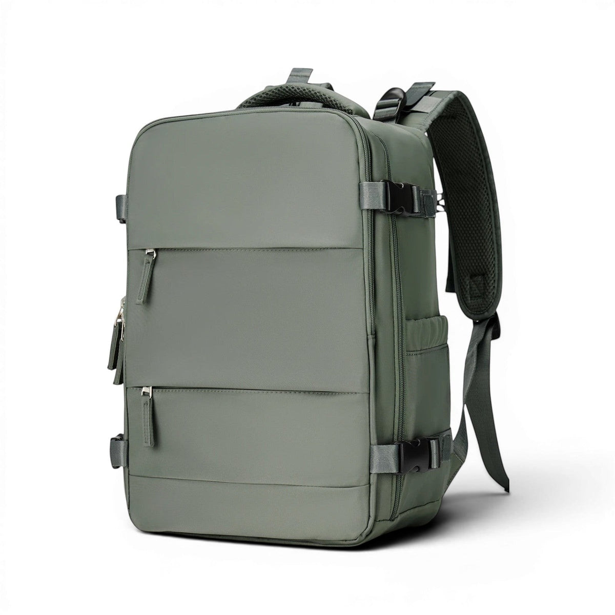 Sac de voyage CABYN "Séville" gris kaki, multi-pochettes, compartiment ordinateur 15", résistant à l'eau