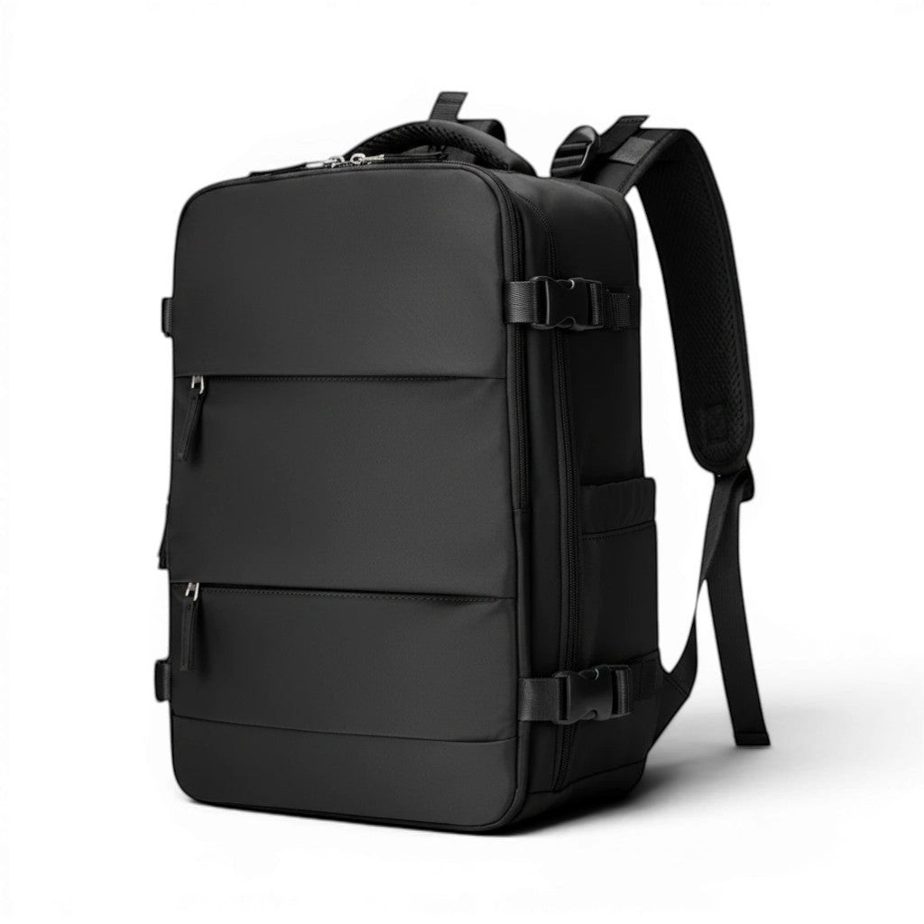 Sac de voyage CABYN "Séville" noir, multi-pochettes, compartiment ordinateur 15", résistant à l'eau.
