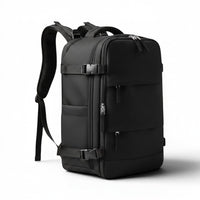 Sac de voyage CABYN "Séville" noir, 40x20x25, multi-pochettes, compartiment ordinateur 15", résistant à l'eau.