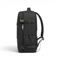Sac à dos de voyage CABYN "Séville" noir, compartiment ordinateur 15", multi-pochettes, tissu résistant à l'eau.