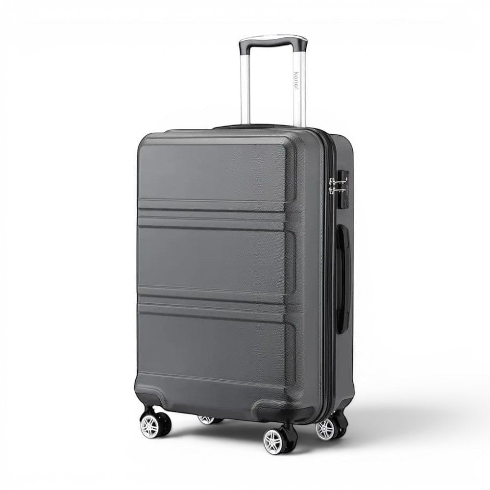 Valise cabine CABYN gris foncé en ABS, 52x38x21cm, serrure TSA, 4 roues multidirectionnelles, trolley rétractable.